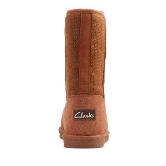 Clarks | Viola Sabra Suede Lambs Wool Lined Mid-calf Boots | 6 - Picture 5 of 14